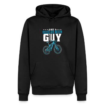 VTT VTT VTT - Sweat à capuche Premium bio Homme - noir - Devant - Nico (187cm)