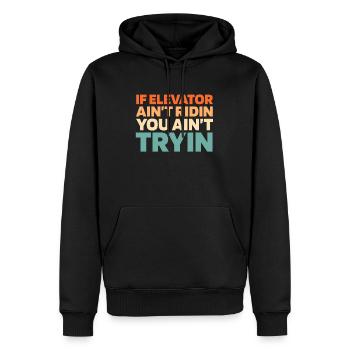 Elevator Elevator - Men’s Premium Organic Hoodie - black - Front - Nico (187cm)