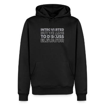 Elevator Elevator - Men’s Premium Organic Hoodie - black - Front - Nico (187cm)
