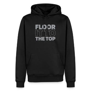 Elevator Elevator - Men’s Premium Organic Hoodie - black - Front - Nico (187cm)