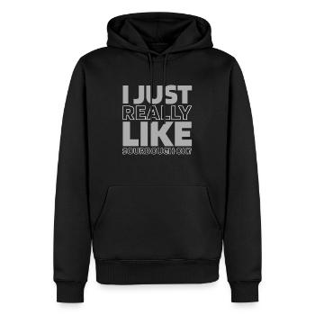 Sauerteig Brot - Männer Premium Bio Hoodie - Schwarz - Vorne - Nico (187cm)