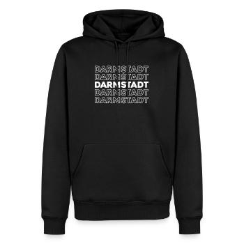 Ville allemande Darmstadt Hesse - Sweat à capuche Premium bio Homme - noir - Devant - Nico (187cm)