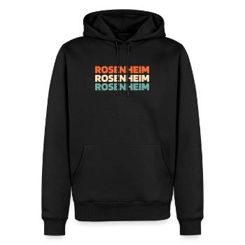 Deutsche Stadt Rosenheim Bayern - Männer Premium Bio Hoodie - Schwarz - Vorne - Nico (187cm)