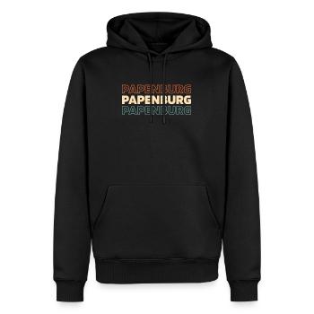 Ville allemande de Papenburg, Basse-Saxe - Sweat à capuche Premium bio Homme - noir - Devant - Nico (187cm)