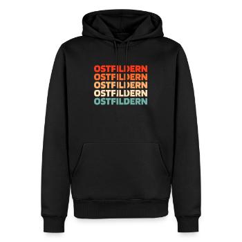 Deutsche Stadt Ostfildern Badenwürttemberg - Männer Premium Bio Hoodie - Schwarz - Vorne - Nico (187cm)