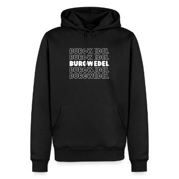German city Burgwedel, Lower Saxony - Men’s Premium Organic Hoodie - black - Front - Nico (187cm)