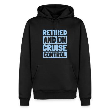 Cruise Retraite - Sweat à capuche Premium bio Homme - noir - Devant - Nico (187cm)