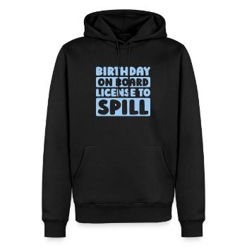 Croisière d’anniversaire à Kreuzfahrt - Sweat à capuche Premium bio Homme - noir - Devant - Nico (187cm)