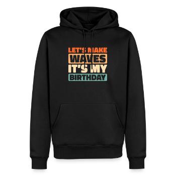 Croisière d’anniversaire à Kreuzfahrt - Sweat à capuche Premium bio Homme - noir - Devant - Nico (187cm)