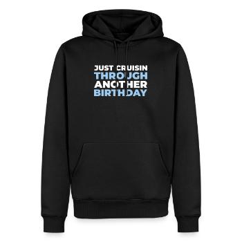 Croisière d’anniversaire à Kreuzfahrt - Sweat à capuche Premium bio Homme - noir - Devant - Nico (187cm)