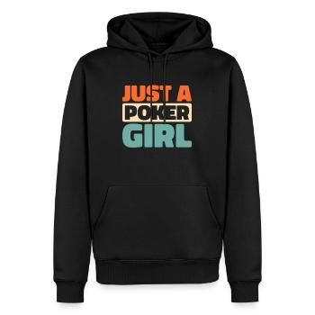 Poker juste une fille de poker - Sweat à capuche Premium bio Homme - noir - Devant - Nico (187cm)