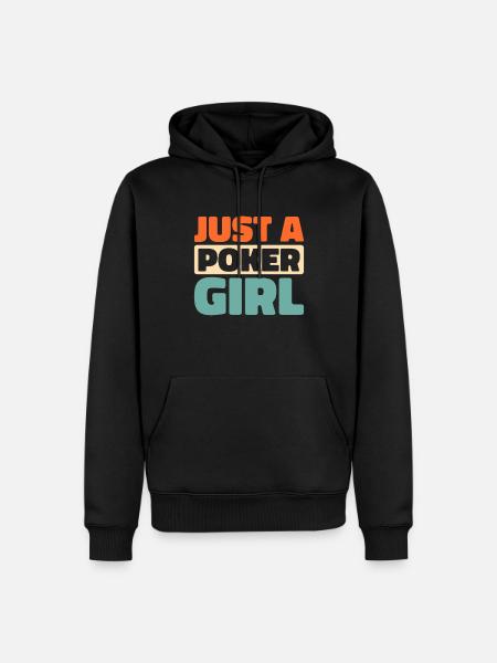 Poker Just A Poker Girl - Men’s Premium Organic Hoodie - black
