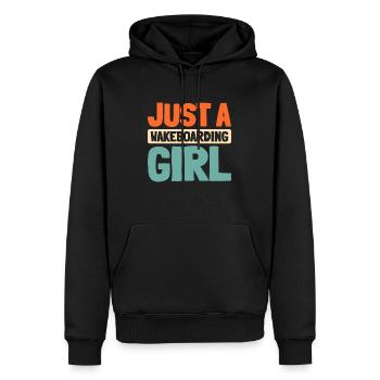 Wakeboard Wakeboarder Just A Wakeboarding Girl - Männer Premium Bio Hoodie - Schwarz - Vorne - Nico (187cm)