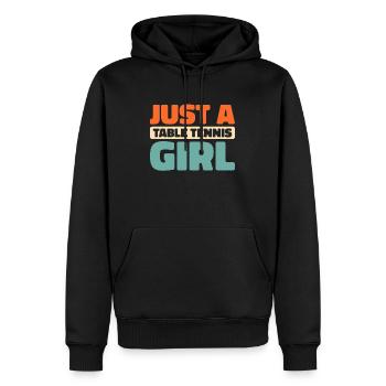 Tischtennis Pingpong Just A Table Tennis Girl - Männer Premium Bio Hoodie - Schwarz - Vorne - Nico (187cm)