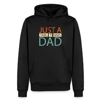 Tischtennis Pingpong Just A Table Tennis Dad - Sweat à capuche Premium bio Homme - noir - Devant - Nico (187cm)