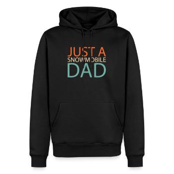Schneemobil Motorschlitten Just A Snowmobile Dad - Männer Premium Bio Hoodie - Schwarz - Vorne - Nico (187cm)