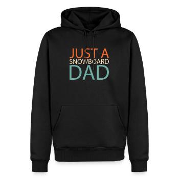 Snowboard Snowboarder Just A Snowboard Dad - Männer Premium Bio Hoodie - Schwarz - Vorne - Nico (187cm)