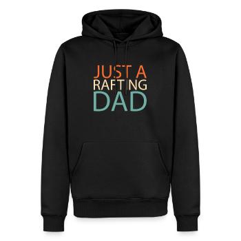 Rafting Just A Rafting Dad - Männer Premium Bio Hoodie - Schwarz - Vorne - Nico (187cm)