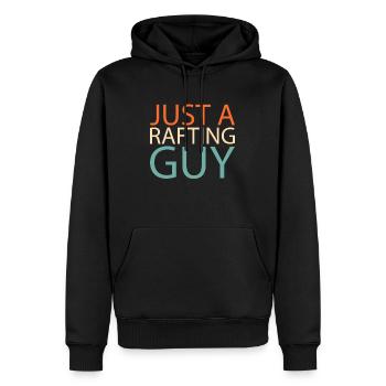 Rafting Just A Rafting Guy - Männer Premium Bio Hoodie - Schwarz - Vorne - Nico (187cm)