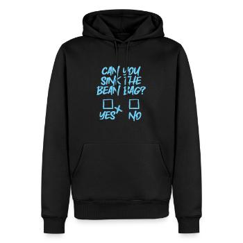 Cornhole Blind Hole Jeu drôle - Sweat à capuche Premium bio Homme - noir - Devant - Nico (187cm)
