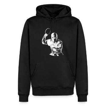Tischtennis Pingpong Tischtennis Ninja - Männer Premium Bio Hoodie - Schwarz - Vorne - Nico (187cm)