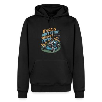 Rasenmäher Mähen - Männer Premium Bio Hoodie - Schwarz - Vorne - Nico (187cm)