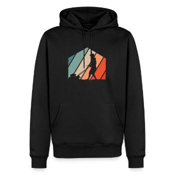 Rasenmäher Mähen - Männer Premium Bio Hoodie - Schwarz - Vorne - Nico (187cm)
