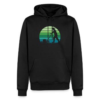 Rasenmäher Mähen - Männer Premium Bio Hoodie - Schwarz - Vorne - Nico (187cm)