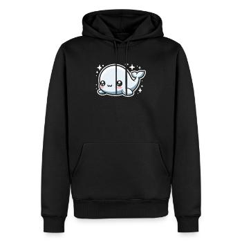 Beluga-wal-tier-aquarianer-meeres-ketologe - Männer Premium Bio Hoodie - Schwarz - Vorne - Nico (187cm)