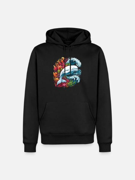 Beluga-wal-ketologe Meeressäugetier Marine - Männer Premium Bio Hoodie - Schwarz