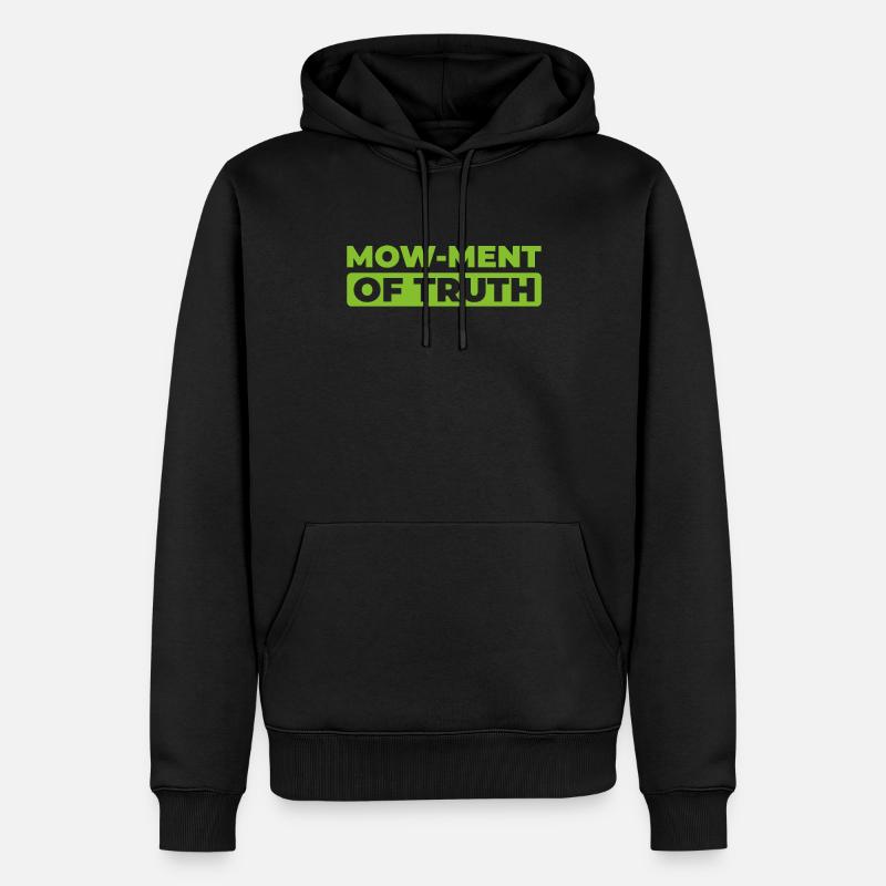 Rasenmäher Mähen - Männer Premium Bio Hoodie - Schwarz