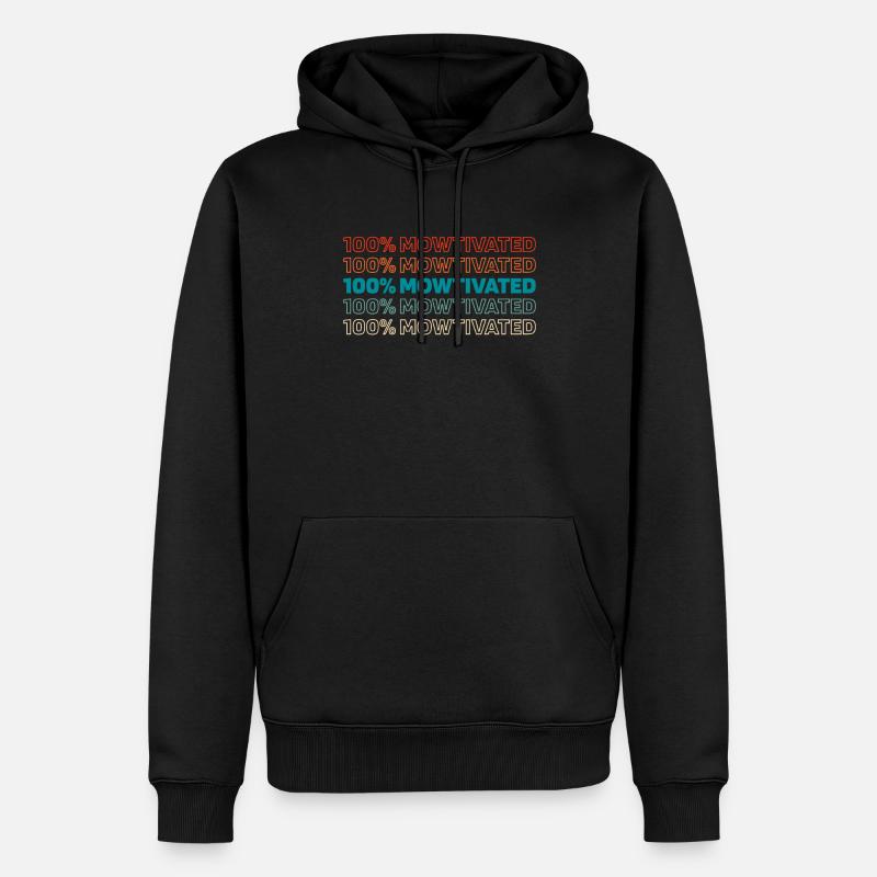 Rasenmäher Mähen - Männer Premium Bio Hoodie - Schwarz