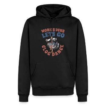 Colmatage - Sweat à capuche Premium bio Homme - noir - Devant - Nico (187cm)
