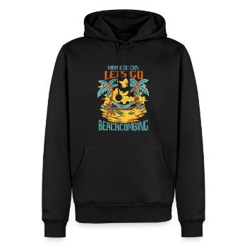 Strandkämmen - Männer Premium Bio Hoodie - Schwarz - Vorne - Nico (187cm)