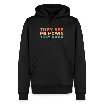 Rasenmäher Mähen - Männer Premium Bio Hoodie - Schwarz - Vorne - Nico (187cm)