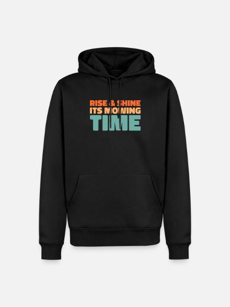 Rasenmäher Mähen - Männer Premium Bio Hoodie - Schwarz