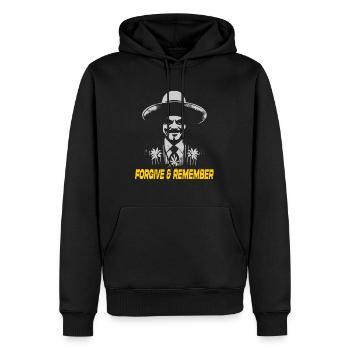 Forgive and remember evil mexican dude - Men’s Premium Organic Hoodie - black - Front - Nico (187cm)