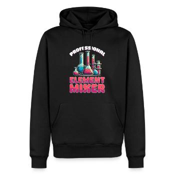 Chimiste en chimie - Sweat à capuche Premium bio Homme - noir - Devant - Nico (187cm)