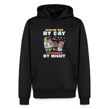 Comptable Conseiller fiscal - Sweat à capuche Premium bio Homme - noir - Devant - Nico (187cm)