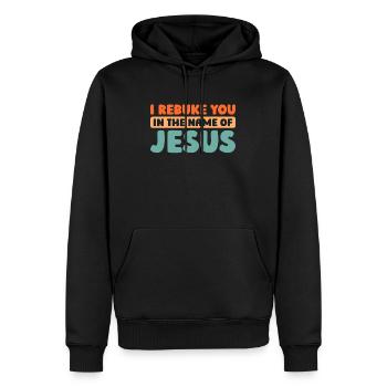 Christ Christentum - Männer Premium Bio Hoodie - Schwarz - Vorne - Nico (187cm)