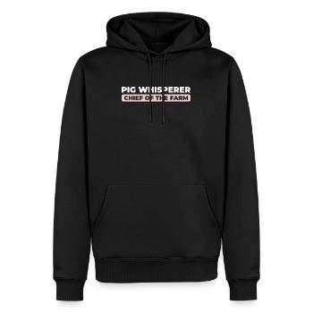 Schwein Schweinebauer Chef Der Farm - Männer Premium Bio Hoodie - Schwarz - Vorne - Nico (187cm)