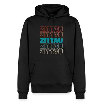 Deutsche Stadt Zittau Sachsen - Männer Premium Bio Hoodie - Schwarz - Vorne - Nico (187cm)