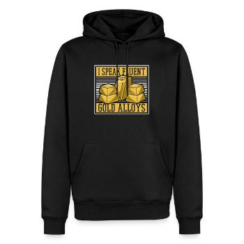 Orfèvre - Sweat à capuche Premium bio Homme - noir - Devant - Nico (187cm)