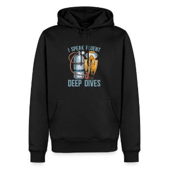 Commercial diver - Men’s Premium Organic Hoodie - black - Front - Nico (187cm)