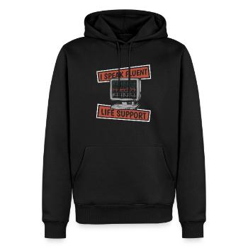 Intensive care nurse - Men’s Premium Organic Hoodie - black - Front - Nico (187cm)