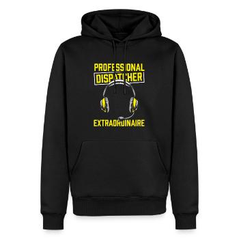 Centre d’opérations du centre de contrôle des appels d’urgence - Sweat à capuche Premium bio Homme - noir - Devant - Nico (187cm)