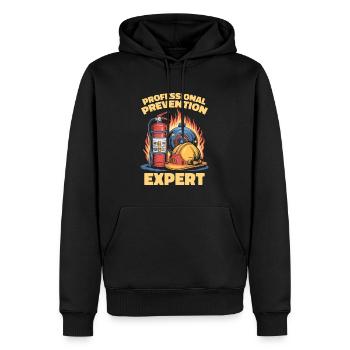 Fire marshal - Men’s Premium Organic Hoodie - black - Front - Nico (187cm)