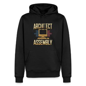 Database Architect Team - Men’s Premium Organic Hoodie - black - Front - Nico (187cm)
