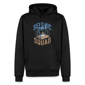 Geophysiker Kader - Männer Premium Bio Hoodie - Schwarz - Vorne - Nico (187cm)