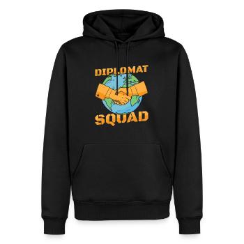 Botschafter Kader - Männer Premium Bio Hoodie - Schwarz - Vorne - Nico (187cm)